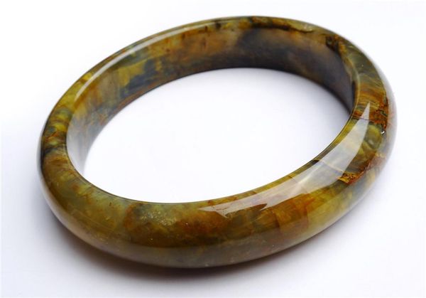 

just one genuine natural pietersite gems stone fashion round crystal woman bangle inner diameter 59mm, Black