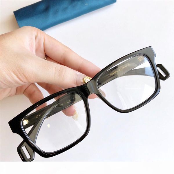 

new fashion optical glasses square simple frame letters popular generous casual style transparent glasses frame 0464, Black
