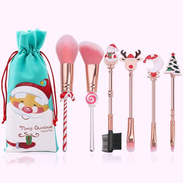 

makeup brushes luxurious christmas set soft synthetic hair cosmetic eyeliner foundation powder blending eye shadow tools