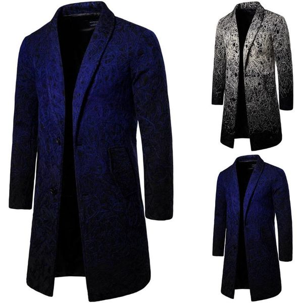 

2020 autumn winter new men's lapel windbreaker men's mid-length woolen coat slim fashion windbreaker all-match men sweater coat, Tan;black
