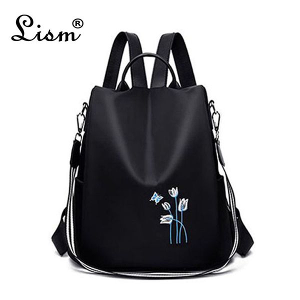 

2020 new arrivals leisure oxford backpack female embroidery anti theft backpacks school bags for teenage girls sac a dos