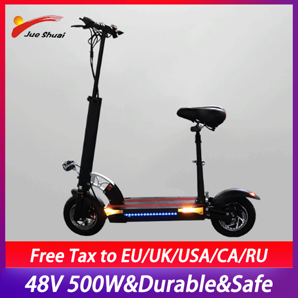 

electric scooter 500w 48v 10inch optional battery foldable electric skateboard patinete electrico adulto e scooter