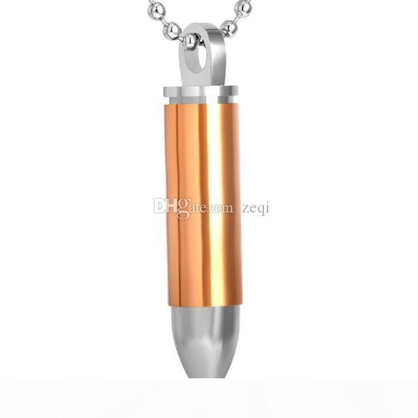 

ijd2063 keepsake bullet stainless steel cremation pendant urn memorial ashes necklace necklace gold wsrfm