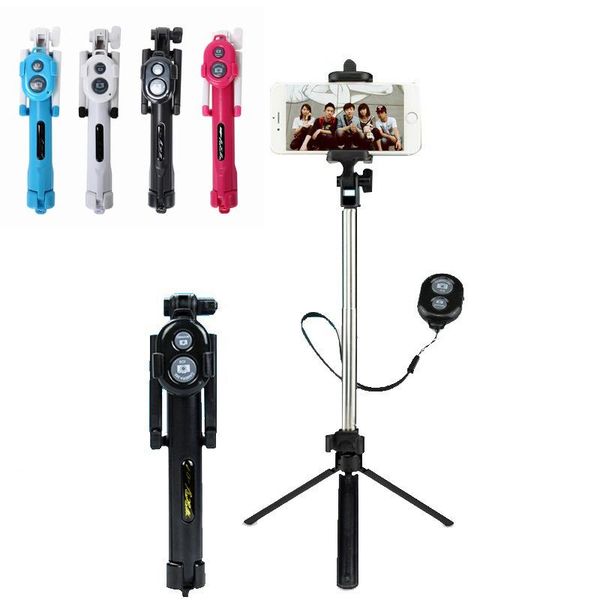 

cgjxsportefeuille foldable selfie universal selfiestick bluetooth for samsung iphone 7 8 phone holder stand tripod pau de palo selfie