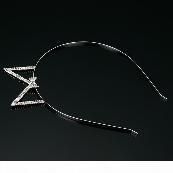 

клип f моды барретт волос для женщин девушки rhinestone кристалл головная повязка barrett зажимы для волос аксессуары головных уборов h017, Silver