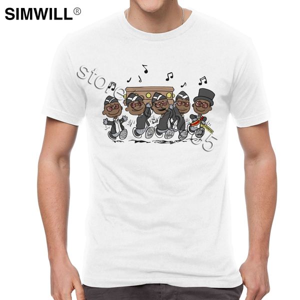 

funny ghana funeral dance team t shirt men breathable short sleeve soft cotton t-shirt coffin dance dancing pallbearers meme tee