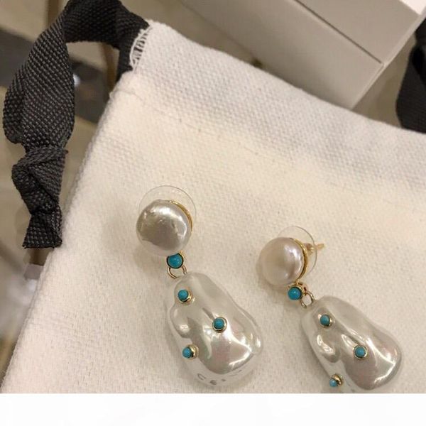 

pearl earring women white dangle stud womens wedding fine jewelry, Golden