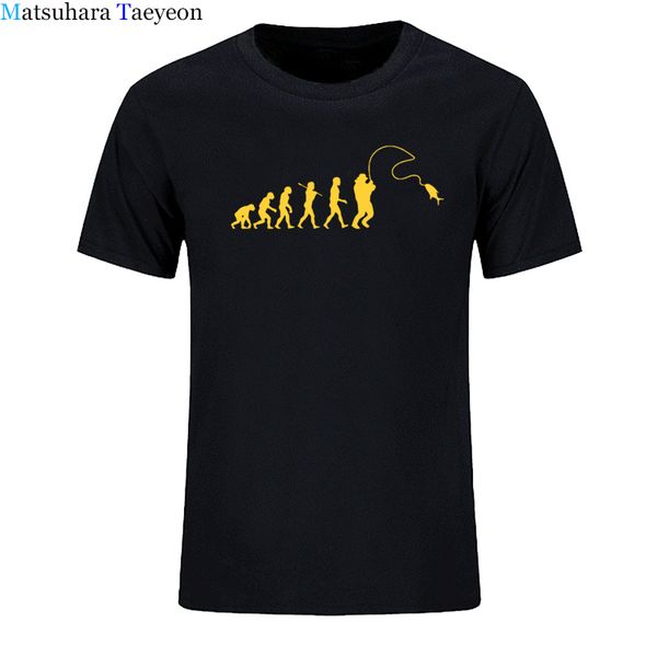 

fishing evolution fashion print summer men t-shirt clothing cotton tshirt harajuku casual short sleeved funny tees