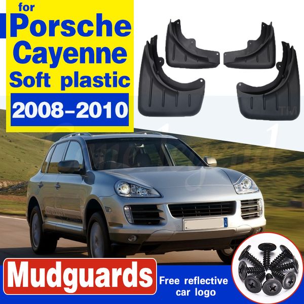 

4 pcs front rear car mudguards for porsche cayenne 9pa 2008 2009 2010 classic mudflap fender mud flaps guard splash accessories