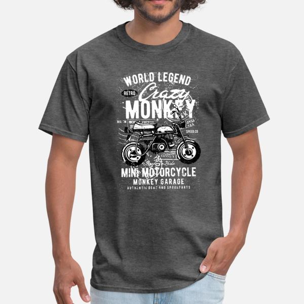

crazy monkey t shirt men cute short sleeve crew neck letter cute new fashion spring autumn outfit shirt