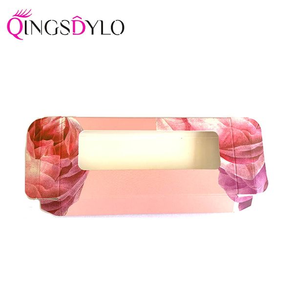 

false eyelashes empty packaging soft paper 25mm 3d mink lashes rectangle cardboard box without logo cosmetic