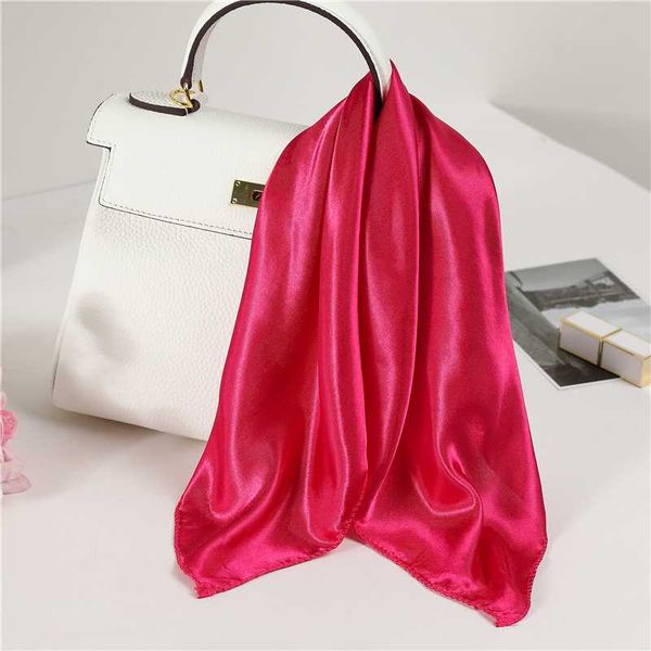 

summer silk scarf lady solid design small square scarves fashion bandana head wraps for women shawls luxuy brand foulard new, Blue;gray
