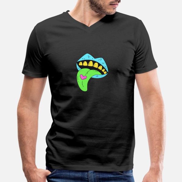 

tongue out t shirt men personalized 100% cotton plus size 3xl letters cute comfortable summer style formal shirt
