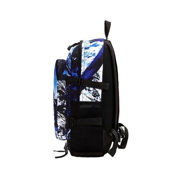 

designer-male and female snow mountain pattern backpack outdoor travel wear resistant waterproof student bag leisure bag new style wholesale