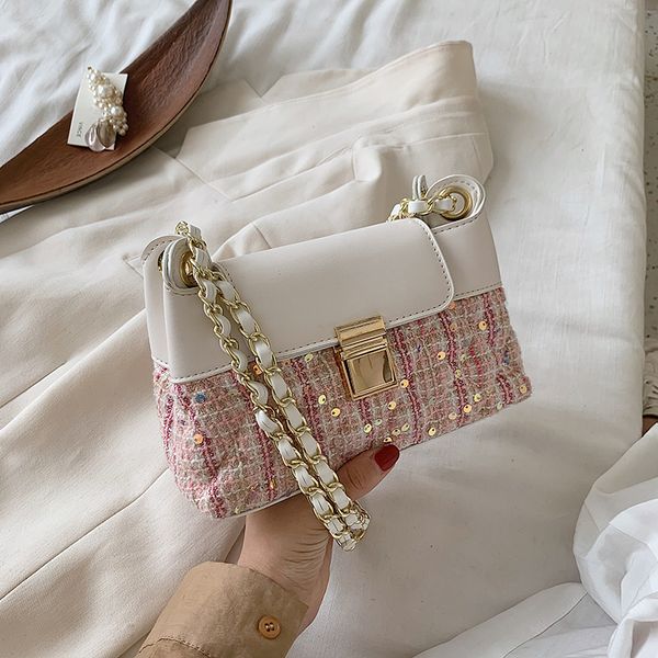 

brand original design woven bag 2020 new fashion versatile chain single shoulder underarm bag messenger