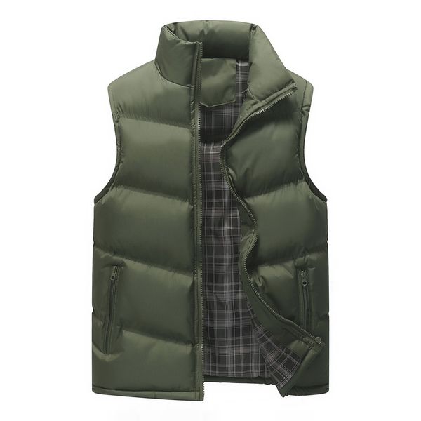 

nice new winter vest men brand vest autumn male outwear cotton-padded waistcoat sleeveless jacket and warm 5xl, Black;white