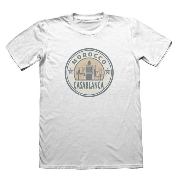 

2019 new summer cotton men tee shirt morocco casablanca design t-shirt - funny men's gift fashion t-shirt design