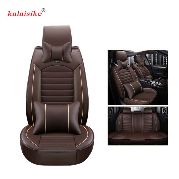 

kalaisike leather universal car seat covers for all models a3 a8 a4 b7 b8 b9 q7 q5 a6 c7 a5 q3 car styling accessories