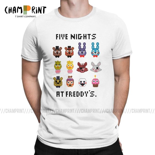 

five nights at freddy's t shirt men's pure cotton amazing t-shirts fnaf chica nightmare game tees short sleeve gift