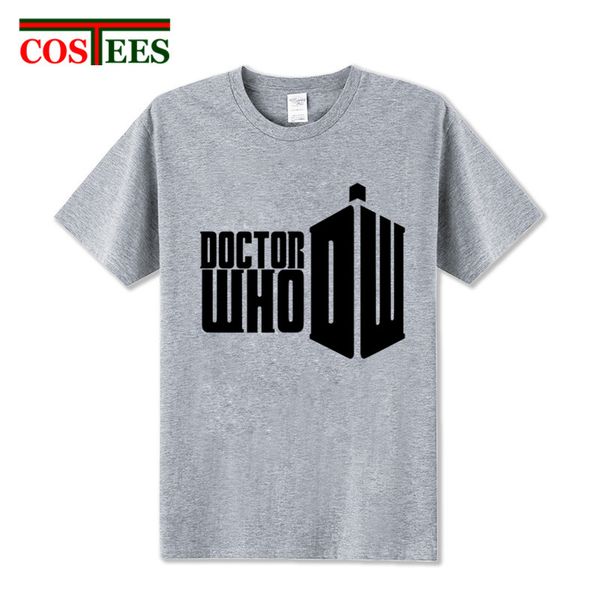 

new fashion men doctor who t shirt cartoon dr who printed customized male short sleeve casual funny simple style basic tees