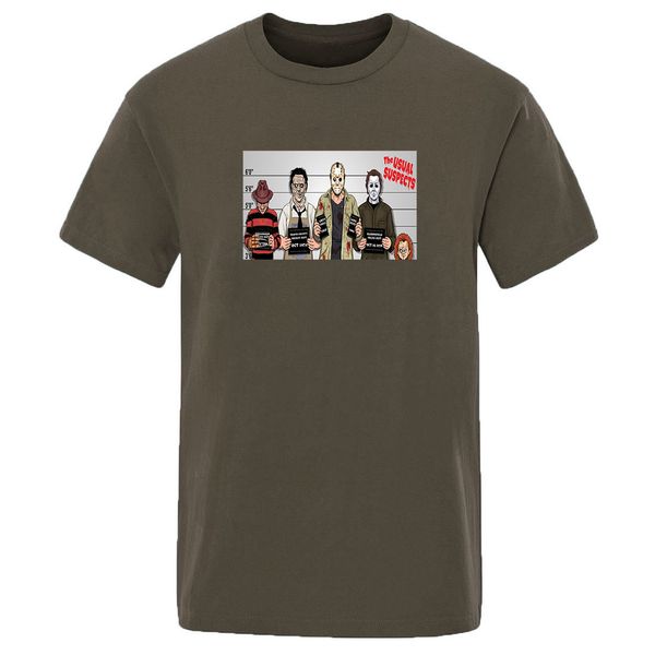 

2020 crew neck summer vintage print t-shirts the usual suspects funny fahison new mens solid color hip hop t shirts clothing