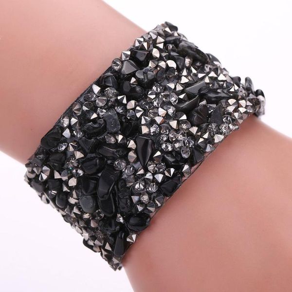 

big sale браслет женщины браслеты покрыло мода прохладный braceletvelvet drilling браслет камень мода лучший подарок подруги, Golden;silver