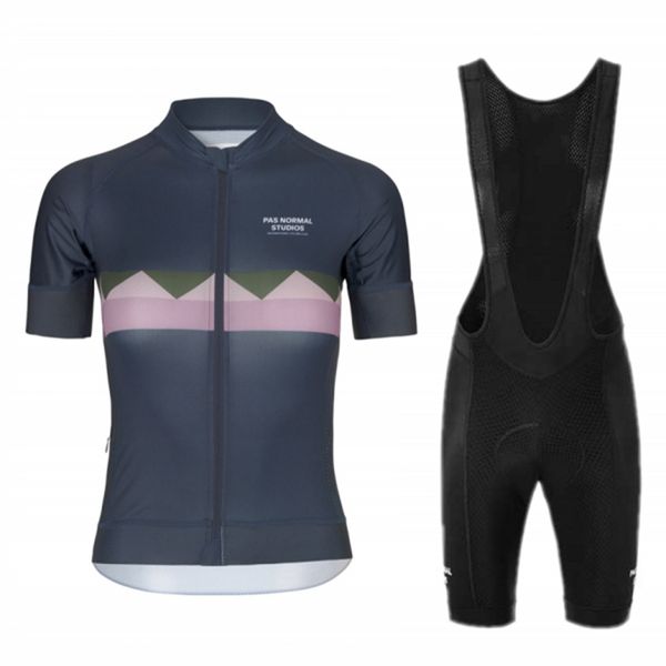 

men short sleeve cycling jersey set pns riding bike shirt kit mtb cycling clothing bib pants set summer non-slip wear, Black;blue