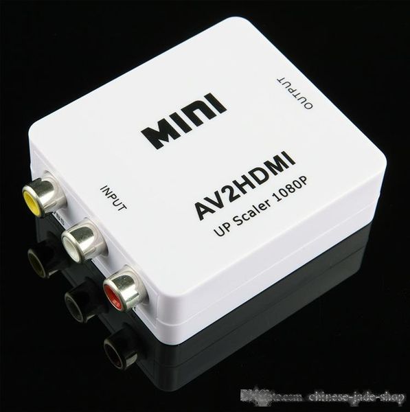 

1080p mini av to hdmi converter av2hdmi rca composite video audio signals to hdmi signals for tv monitor 20pcs/lot