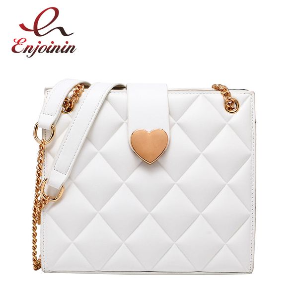 

heart-shaped buckle fashion leather casual women fashion shoulder chain bag purses and handbgs 2020 female crossbody bag bolsa