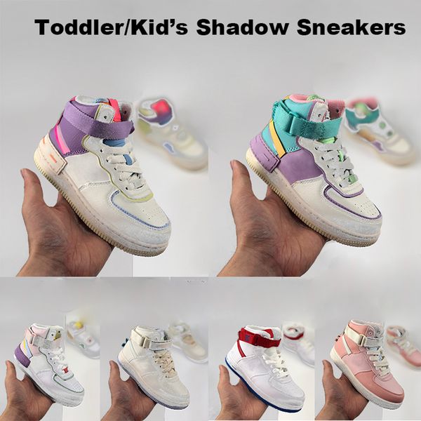 

дети малышей обуви высокая тень pale ivory тропический twist один rude awakening phantom pink mystic navy us6c-3y маленькие дети aforce 1 sn, Black