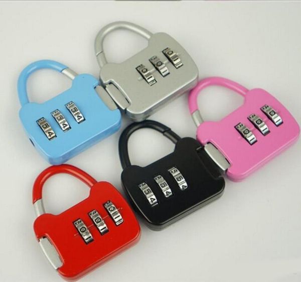 

sturdy metal zinc alloy password padlock mini portable suitcase luggage combination locks 3 digit safety code lock many colors 1 4qsa zz