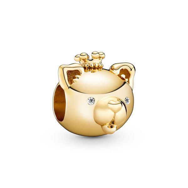 

authentic ale 925 sterling silver shining dog charm beads 2020 new fashion designer zodiac charms for diy jewelry making pandora bracelets, Black