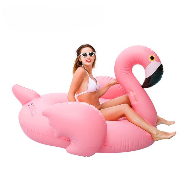 

inflatable giant flamingo pool floats, lounge raft floats for adults & kids, flamingo floaties with two safety handles for summer holiday