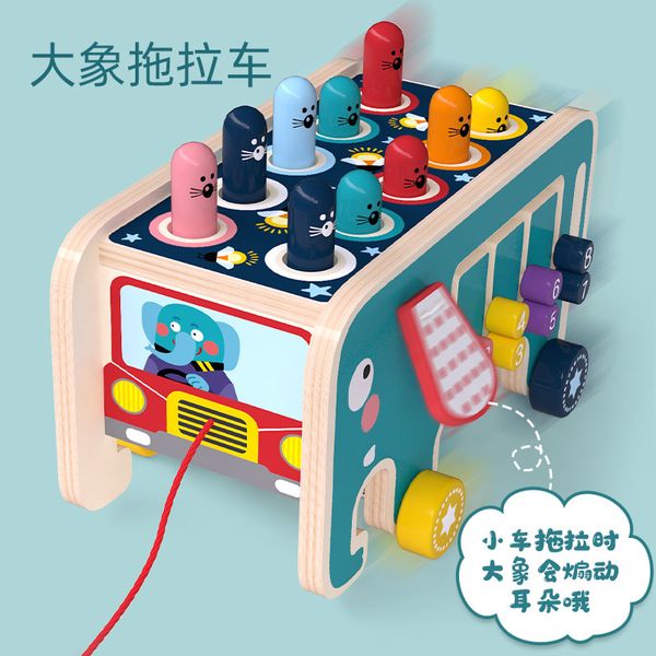 

classic whack-a-mole game multifunctional elephant drawable car digital maze rotating gear toys children baby birthday gift