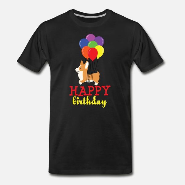 

dog with balloons for birthday outfit t shirt men personalized 100% cotton o-neck letters graphic funny spring autumn trend shirt