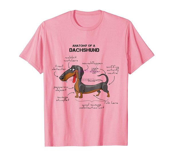 

brand men shirt anatomy of a dachshund funny dog t shirt