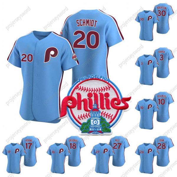 

philadelphia light blue jersey mike schmidt nick williams rhys hoskins aaron nola david robertson nick pivetta zack wheeler hector neris, Blue;black