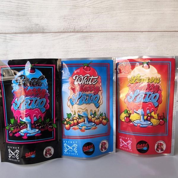 

packbackboyz zipper freshness resealable mylar white/black/lemon childproof packing for cherry lato seal bags flowers bdegarden aydov