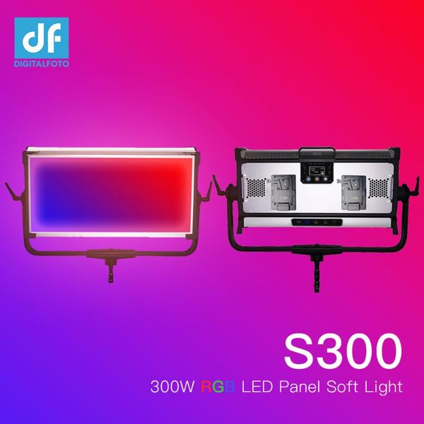 

flash heads s300w full color rgb led panel continuous video soft light 2800-9990k app control dimming with 12 effect for studio