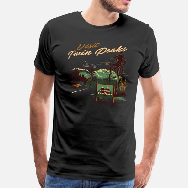 

twin peaks matchbook cover t shirt men printing short sleeve plus size 3xl pattern cute fashion summer standard shirt