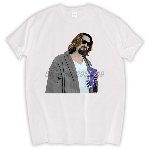 

movie big lebowsky the dude t-shirt cotton men t shirt new design digital inkjet printing