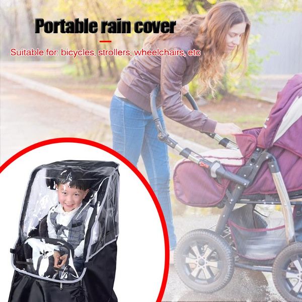 

stroller rain cover waterproof pushchair weather pvc transparent baby shield for household children learning ornament