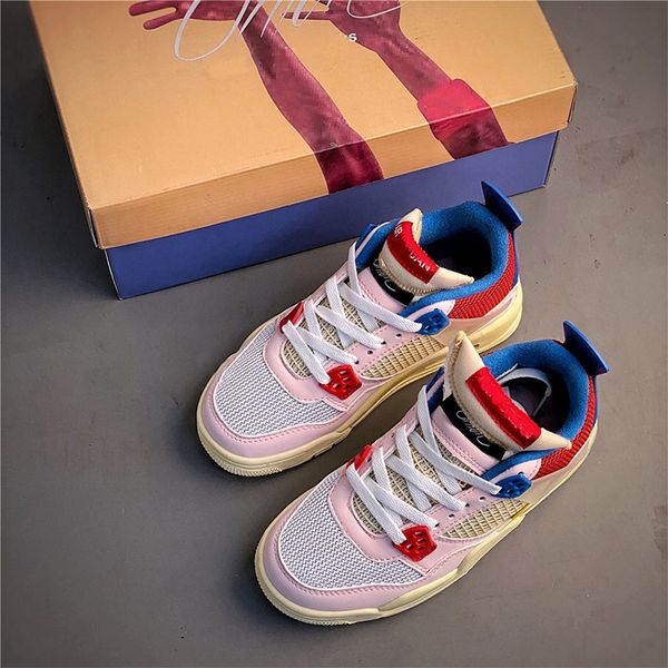 

2020 new womens sneakers jumpman 4 4s black pink mens basketball shoes 4s sneakers trainers sports shoes chaussures size 40-46