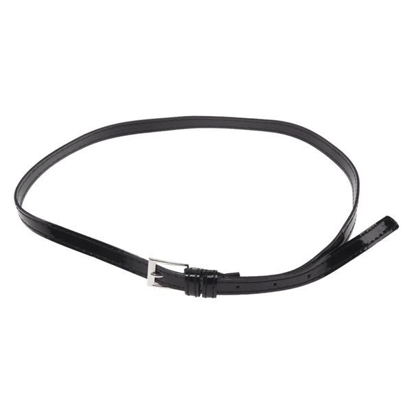

lady thin pu leather belt dress belt - black, Black;brown