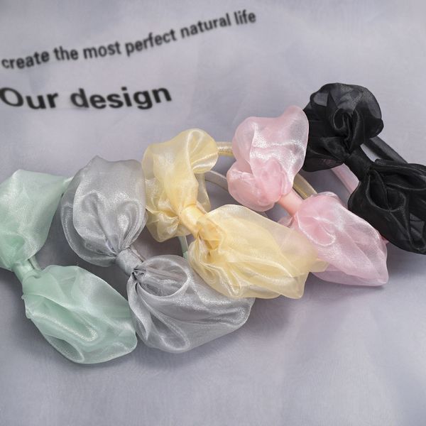

2020 pearl sponge velvet women hairband fashion solid color female hair hoop europe headwear womens hair accessories summer new