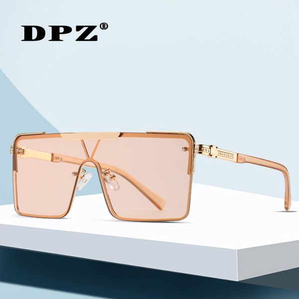 

2020 fashion frameless siamese sunglasses cool men vintage gradient brand design women uv400 sun glasses, White;black