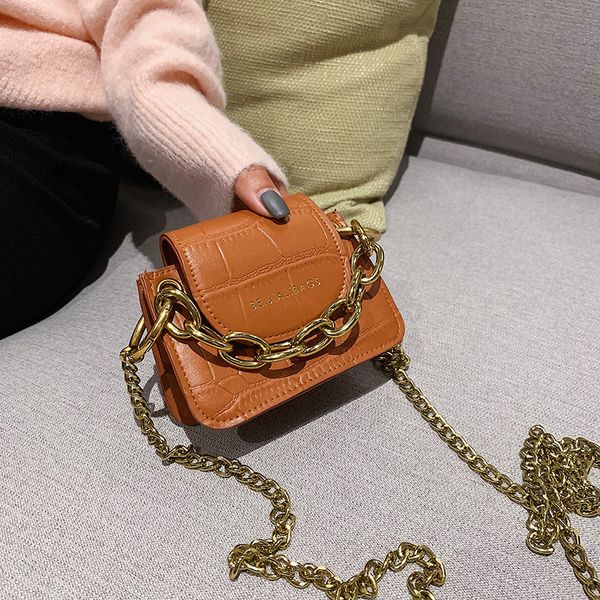 

textured girl's new cool mini bag chain bag female 2020 new style messenger