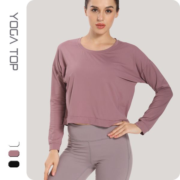 

women gym black yoga crop yoga shirt long sleeve workout fitness running sport t-shirts training sportswear sexy, White;red
