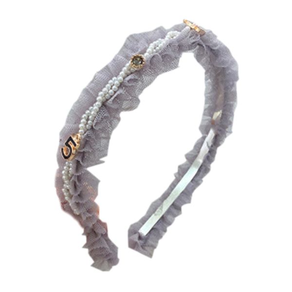 

elegant temperament pleated pearl hairpin wild card buckle hair hoop