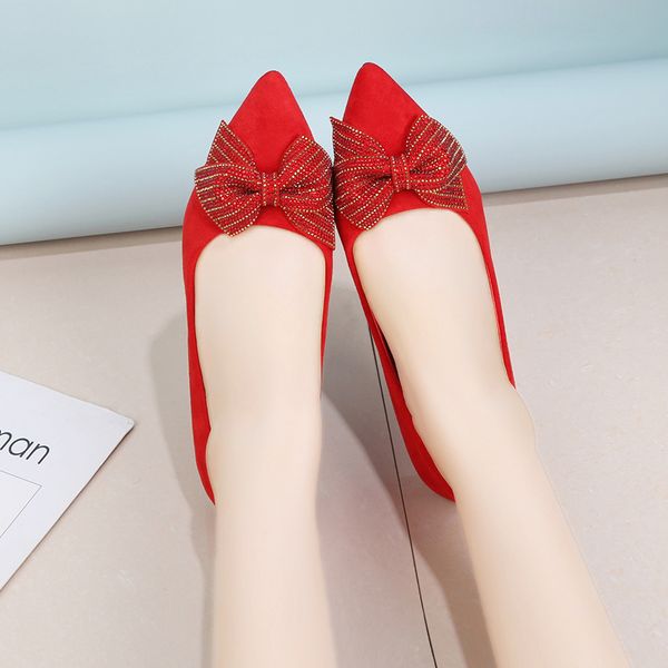 

crystal bow women pointed toe pumps black red high heels sweet thin heels women party stiletto heel shoes brand designer